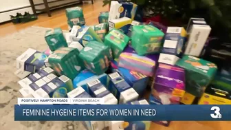 Virginia Beach teenager collects feminine hygiene products for women in need