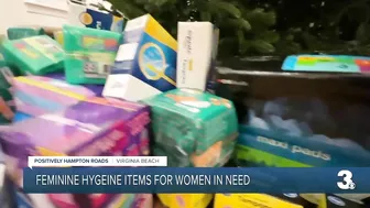 Virginia Beach teenager collects feminine hygiene products for women in need