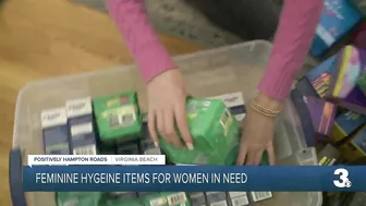 Virginia Beach teenager collects feminine hygiene products for women in need