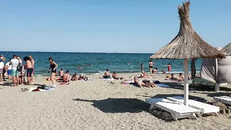 Plaja 3 Papuci Paco Beach walk, Relaxation, Sea, Sun, 4K video, Bikini Beach, Romania Mamaia Beach.