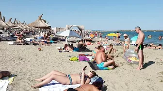 Plaja 3 Papuci Paco Beach walk, Relaxation, Sea, Sun, 4K video, Bikini Beach, Romania Mamaia Beach.