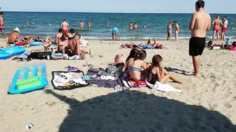 Plaja 3 Papuci Paco Beach walk, Relaxation, Sea, Sun, 4K video, Bikini Beach, Romania Mamaia Beach.