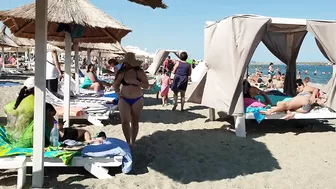 Plaja 3 Papuci Paco Beach walk, Relaxation, Sea, Sun, 4K video, Bikini Beach, Romania Mamaia Beach.