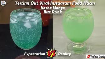 Testing Out Instagram Food Hacks | Kacha Mango Bite Drink #shorts