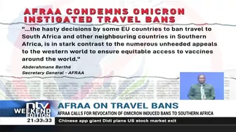 AFRAA condemns travel bans to South Africa