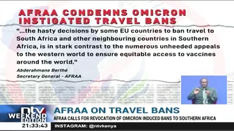 AFRAA condemns travel bans to South Africa