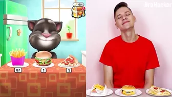 Repeat After Talking Tom Eating - Talking Tom and Me Challenge Compilation