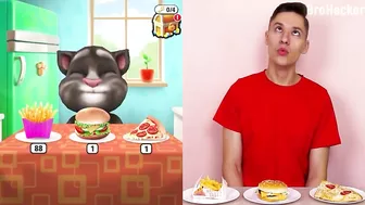 Repeat After Talking Tom Eating - Talking Tom and Me Challenge Compilation