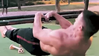 STRAIGHT ARM FRONT LEVER TOUCH COMPILATION