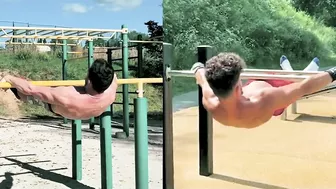 STRAIGHT ARM FRONT LEVER TOUCH COMPILATION