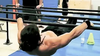 STRAIGHT ARM FRONT LEVER TOUCH COMPILATION