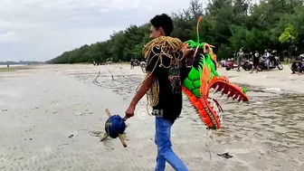 Dragon Kite Broken Heart at Cemara Beach Tuban