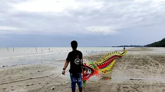 Dragon Kite Broken Heart at Cemara Beach Tuban