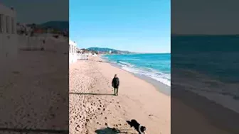 Badalona Beach, Barcelona December 2021 Spain