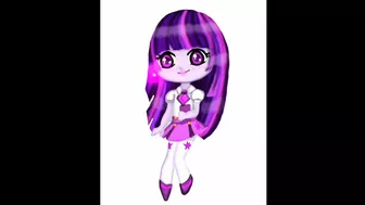 Cute girl anime chibi, twilight sparkle from mlp, speedpaint