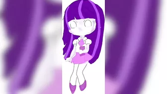 Cute girl anime chibi, twilight sparkle from mlp, speedpaint