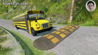 Trucks Cars vs Massive Speed Bumps Beamng Drive DS Games #88