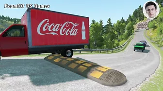 Trucks Cars vs Massive Speed Bumps Beamng Drive DS Games #88