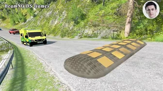 Trucks Cars vs Massive Speed Bumps Beamng Drive DS Games #88