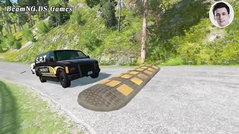 Trucks Cars vs Massive Speed Bumps Beamng Drive DS Games #88