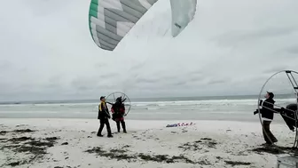 Paramotor Pilot Lands on Florida Beach after Epic Coast to Coast Trip