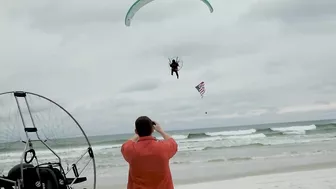 Paramotor Pilot Lands on Florida Beach after Epic Coast to Coast Trip