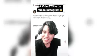 A V de BTS le da miedo Instagram!????