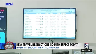 New travel restrictions go into effect Monday