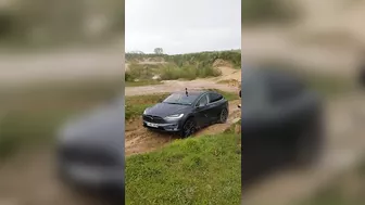 What happens when you off-road a Tesla Model X...