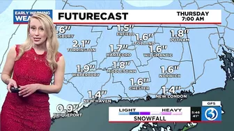 FORECAST: After windy Monday, models indicate a potential light accumulation of snow later this week