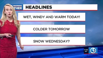 FORECAST: After windy Monday, models indicate a potential light accumulation of snow later this week