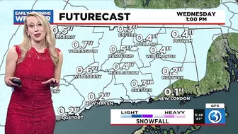 FORECAST: After windy Monday, models indicate a potential light accumulation of snow later this week