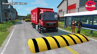 Trucks Cars vs Massive Speed Bumps Beamng Drive RST Games #97