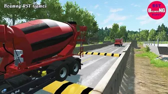 Trucks Cars vs Massive Speed Bumps Beamng Drive RST Games #97