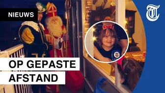 Sinterklaas bezoekt positief getest kind