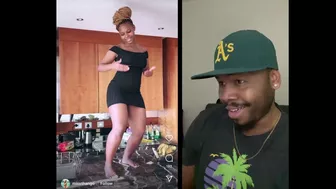 Shes doing the NKAO TEMPELA dance challenge on the kitchen counter!! | TFLA