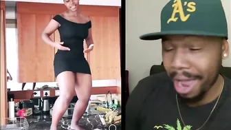 Shes doing the NKAO TEMPELA dance challenge on the kitchen counter!! | TFLA