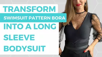 Pattern Transformation - Bora into a long puff sleeve bodysuit * DIY Bikini