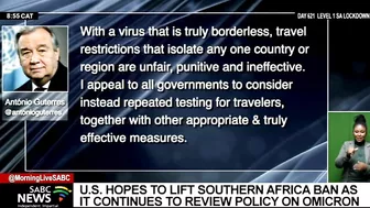 COVID-19 | US hopes to lift southern Africa travel ban as it continues to review policy on Omicron