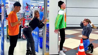 HOTEST PRANKS IN A MALL best girls reactions by russian prank boy Qylek #shorts #qylek #tiktok