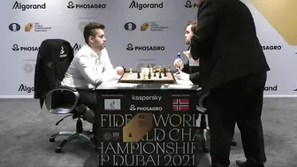 Ian Nepomniachtchi Starts Smiling When He Resigned in the Game 9 Against Magnus Carlsen