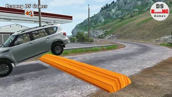 Trucks Cars vs Massive Speed Bumps Beamng Drive DS Games #91