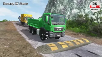 Trucks Cars vs Massive Speed Bumps Beamng Drive DS Games #91