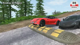 Trucks Cars vs Massive Speed Bumps Beamng Drive DS Games #91