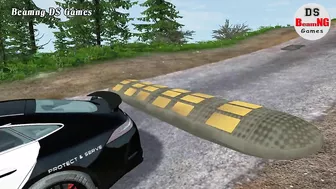 Trucks Cars vs Massive Speed Bumps Beamng Drive DS Games #91