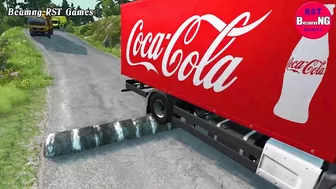 Trucks Cars vs Massive Speed Bumps Beamng Drive RST Games #100