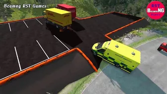 Trucks Cars vs Massive Speed Bumps Beamng Drive RST Games #100