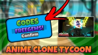 [CODE] ALL NEW ANIME CLONE TYCOON CODES! - ROBLOX