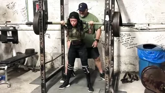 110lbs Super Model Squats 315lbs | Stellar Stefy ✨ | BigJsExtremeFitness