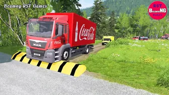 Trucks Cars vs Massive Speed Bumps Beamng Drive RST Games #109